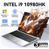 NONE Notebook Intel Core i9 10980HK 2026, Windows 11 Pro, 15.6 pollici, 16GB RAM, SSD 1TB/2TB, 1920*1080 HD, Sblocco con Impronta Digitale, Retroilluminato