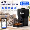 jianyana Distributore Automatico di Cibo per Gatti da 6,5L, Ricaricabile, Wi-Fi, Intelligente, Controllabile tramite App, con Telecamera e Batteria Integrata, per Gatti e Cani