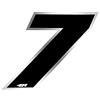4R Quattroerre.it Numero Gara 7 Anodizzato, Nero, 65 x 85 mm