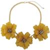 Bocar Collana Bib Imponente a Motivo Floreale Artigianale in Acrilico, Stile Bohemiano per Donna (NK-10454-Lemon Chrome)