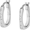 Breil, Collezione New Tetra, Orecchini Donna in Acciaio Lucido, con Lucenti Cristalli, Ideali da Indossare Insieme o Separatamente, Colore Silver, Gioielli Donna e Ragazza