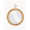 Ellos Specchio rotondo da parete con cornice in rattan Bemore -