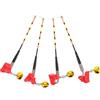 Balacoo 4 Pezzi Allarme Elettronico da Pesca con LED Sensibile Clip-on | Pesca Notturna e Shore Lure Fishing, Compatibile con Canne e Galleggianti, Installazione Semplice