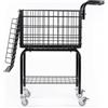 YueShengYCHUANG Carrello Tennis Allenamento Carrello Palline Trolley Portapalline capacità Fino a 350 Palline Ripiano Inferiore per Attrezzatura Ruote Pivotanti per