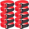 CIMAXIC Fasce Elastiche per Yoga 25 Pezzi Rosso con Chiusura a Strappo in Materiale Resistente, Utilizzabili per Fissare Accessori in Giardino