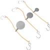 KALLORY 3 Pezzi Bersagli in Acciaio Inox, Bersaglio in Acciaio Inox, 304, Argento, Portatili, per Allenamento Indoor e Outdoor, Facili da Usare Trasportare