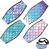 INFUNLY 4 mascherine per maschera subacquea a forma di squame da sirena, in neoprene, impermeabili, per uomini e donne, snorkeling, immersioni, nuoto, sport acquatici, 20 x 10 x 6 cm