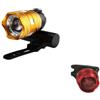 SECFOU 2 Pezzi Fanale Bici Anteriore Ricaricabile USB in Alluminio Compatto con Supporti Regolabili, Luce LED Potente per Ciclismo Notturno e Pendolarismo Urbano