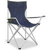 BAKAJI Sedia da Campeggio Sedia Regista Camping con Apertura Ad Ombrello Sedia Outdoor Giardino Mare con Struttura in Acciaio Sedia Pieghevole Salvaspazio Misure 55 x 55 x 86 cm Colore Blu