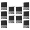 AMUSLESUR 10 Pezzi Sacca Portascarpe con Coulisse Non Tessuto Nera 360x450 | Riutilizzabile e Leggera, Chiusura a Cordino, per Scarpe in Stoffa e Pelle, Formato 360x450