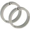 asky 2pcs Titanio Rotondo Portachiavi Moschettone Molla Snap Clip Aprire Gancio Fibbia Campeggio