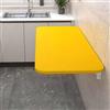 Generic XJBTBA Tavolo Pieghevole a Parete - Scrivania Pieghevole salvaspazio per Garage, capannone, Ufficio, Cucina, Bar - Tavolo Pieghevole Versatile per Lavanderia (Bianco e Giallo, 80x40 cm)