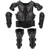 rockible Children Set Protezioni Bambini Corpetto Spalliere Gomitiere Ginocchiere Assorbimento Urti con Libertà di Movimento Adatta per cross Bici Pista Parco
