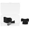 Holibanna 3 Pezzi Clip Portafischietto per Dita Nero in PVC Resistente con Sgancio Rapido, Stabile per Arbitri e Allenatori nei Tornei Sportivi Giovanili