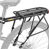 West Biking, portapacchi da bici, capacità 140,6 kg, solido cuscinetto universale regolabile, con poggiapiedi, Bambino, Nero