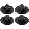 OUNONA Supporto Motore per Canoa e Gommone, Clip Montaggio 4 Pezzi Nero | PVC Resistente, Regolazione Posizionamento, Installazione Semplice, Fissaggio Sicuro, Design Raffinato