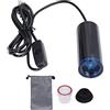Pwshymi Pompa D'aria Elettrica, Aspirapolvere Portatile Alimentato Tramite USB con Custodia a 2 Ugelli per la Conservazione degli Alimenti da Viaggio