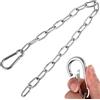 Artibetter Catena in Ferro Argento per Macchine Fitness, Accessorio Compatibile e Macchina a Cavo, per Spalle e Tricipiti nel a Carrucola