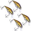 HUSHUI Esca Artificiale per Pesciolini da 4 Pezzi con Colori Vivaci e Ganci Affilati per gli Appassionati di Pesca, Realizzata in Plastica Resistente, Dimensioni 7 Cm (2#)