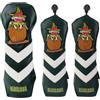 Baoblaze Copri Mazza da Golf Copritesta Legno Driver Legno 1 3 5 Custodia Testa Protezione in Pelle PU con Ricamo Spaventapasseri Etichetta Cucita Elegante
