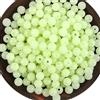 FGDTREE 100 perline da pesca rigide con tappo luminoso rotondo per fagioli spaziali antiscivolo e luminosi, perline da pesca per acqua salata tappo duro