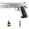 ECOMMUR HFC HG 125S Argento Green Gas (6 mm) | Pistola Airsoft (pallini in PVC) Calibro 6 mm + bottiglia 1000 pallini 0,12 g + Green Gas (Potenza: 0,5 joule)
