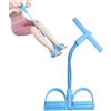 Generico Bande Elastiche Fitness, 4 Tubi Fasce Pedali con Maniglie, Allungatore per Stretching a Pedale, Allenamento Addominali Gambe Braccia, Attrezzo Per Addominali Ideale Per Principianti Braccia Gambe
