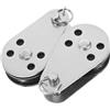 GALPADA Puleggia in Acciaio Inossidabile Ruota a Singola Puleggia Argento 2 Pezzi Accessorio per Barca, Funzionamento Fluido, Installazione Facile, Hardware Marino per Kayak e Canoa