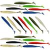 DIYEAH 21 Pezzi Esca Morbida da Pesca 9cm T-Tail 2, 6g in PVC | Forma Speciale, Uso in Pesca All'aperto, Odore Assente, per Appassionati di Pesca Colore Casuale