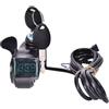 POAHNCU Display per Ebike, Acceleratore A Dito Per Pollice Con Interruttore Di Alimentazione E Display LCD