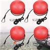 MOPHOEXII Boa Galleggiante, 2 o 4 Pezzi, Boa di Ancoraggio ad Alta visibilità, con Corda Elastica da 129,5 cm e Clip per Piscine, Corde da Sci Nautico, Linee di Ancoraggio Rosse, 4 Pezzi