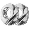 HANABASS 2 Pezzi Fibbie per Pattini Rotelle in Lega di Alluminio Argento, Fibbia Regolabile Leggera e Resistente per Comfort e Sicurezza su Roller Skate e Donne