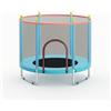 HuadaXtai Trampolino per Bambini Trampolino da Casa Letto Elastico con Rete di Telaio in Acciaio Gambe Rivestite Canestro con Palla Pompa Materassino PP Adatto, Blu