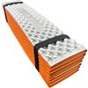 AsrMyjcx Materassino da Campeggio Pieghevole Tappetino Isolante da Terra in IXPE con Rivestimento in Alluminio E Fasce Elastiche Pratico E Protezione Termica
