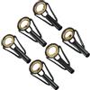 PATIKIL 3,0-4,0mm Canna Pesca Punta Kit Riparazione, 6pz Acciaio Inox Asta oring Guida Sostituzione per Acqua Salata Acqua Dolce Pesca, Oro