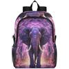 Linnyio Luci Vibranti Dell'elefante Mistiche Zaino Pieghevole Impermeabile e Leggero,Ideale per Escursioni Viaggi e Campeggio