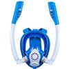 TAFALSPING Maschera subacquea per adulti e bambini, maschera subacquea, maschera completa con boccaglio, set da snorkeling per adulti (stile K2 per bambini (blu))