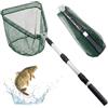 Cheynn Retino da pesca telescopico, 130 cm, estensibile, gommato, con rete da pesca pieghevole, accessorio da pesca per bambini e adulti, per laghetti, ruscelli, laghi