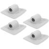 DOITOOL Rope Fixing Buckle, Fishing Motor Bracket, 4 Pezzi in PVC, Supporto Motore per Barca Gonfiabile e gommone, Installazione Facile, per Rafting e uscite in Acqua, Fori da 2 cm,