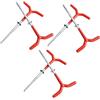 TOYANDONA Picchetti per Tenda da Ghiaccio, Picchetti Tenda a Vite Spiralati in Metallo e Gomma 6 Pezzi Rossi, per Massimo Fissaggio di Rifugi Outdoor e Ice Fishing Shanty, Camping e