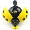 Alasum Campanello Lega per Bicicletta e Forma Bici in Coccinella a Giallo Suono Chiaro e Apertura Premendo L'antenna Plastica Dura di Alluminio Colore Casuale per Manubrio