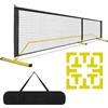 predolo Court Markers Rete da Pickleball Portatile Kit Linee Campo Segnalatori Confini Telaio in Acciaio Cinghie di Supporto Smontaggio Facile Adatto per
