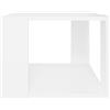 Generic Tavolino da caffè Bianco Moderno - 40x40x30 Cm, Lato in Legno Ingegnerizzato con Ripiano Inferiore Portaoggetti, Tavolino Minimalista per Soggiorno e (40 x 40 x 30 cm)