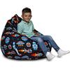 Ecopuf Oscar Modern - Pouf pera, sako, poltrona Cuscino morbido con imbottitura - Per bambini e adulti - Per la casa e l'esterno - Poliestere Resistente - 90x110cm - Arcate di veicoli spaziali Dg40