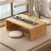 JIANCNGU Tavolino da tè cinese in bambù Tavolino da caffè pieghevole giapponese Tavolo da altare la meditazione Tavolo Tatami pieghevole portatile basso soggiorno,decorazione domestica (Legno, 100*50*30cm)