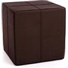 Ecopuf Pouf Poggiapiedi Block in Microfibra Sfoderabile - Puff Sgabello Quadrato Imbottito x Interni