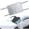 Weqizuerqi Copri parabrezza posteriore invernale, antigelo per finestra | posteriore a 2 , con gancio magnetico invisibile, copertura per auto anti pieghevole, 140 x 80 cm