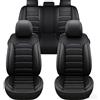 FIENZA Coprisedili Auto per Mazda CX-30 Sedili Anteriori e Posteriori,Nappa Impermeabile,Facile da Pulire e Installare,per Maggior Parte Berline a Cinque Posti,SUV e Camion,Nero