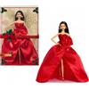Mattel Barbie Signature 2026 Holiday Doll, Dark Brown Hair Fashion Doll Wearing Red G