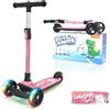 besrey Monopattino Bambina da 3-10 anni con Ruote LED Multicolore, Monopattino 3